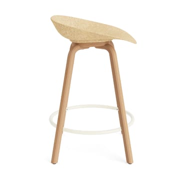 Mat Barstool barstol 65 cm - Hemp-bøk-krem stål - Normann Copenhagen