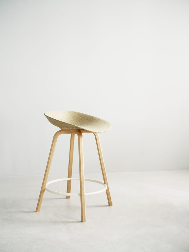 Mat Barstool barstol 65 cm, Hemp-bøk-krem stål Normann Copenhagen