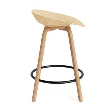 Mat Barstool barstol 65 cm - Hemp-bøk-svart stål - Normann Copenhagen