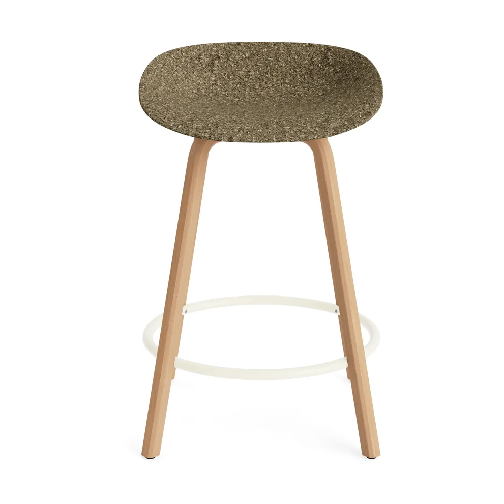 Mat Barstool barstol 65 cm, Seaweed-beech-cream steel Normann Copenhagen