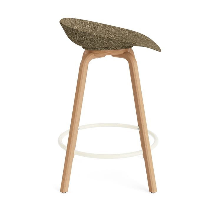 Mat Barstool barstol 65 cm, Seaweed-bøk-krem stål Normann Copenhagen