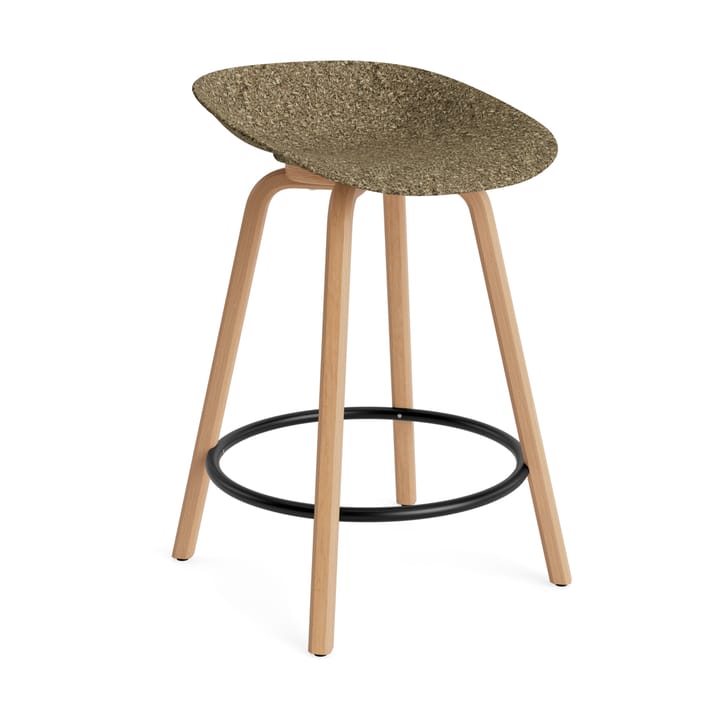 Mat Barstool barstol 65 cm - Seaweed-bøk-svart stål - Normann Copenhagen