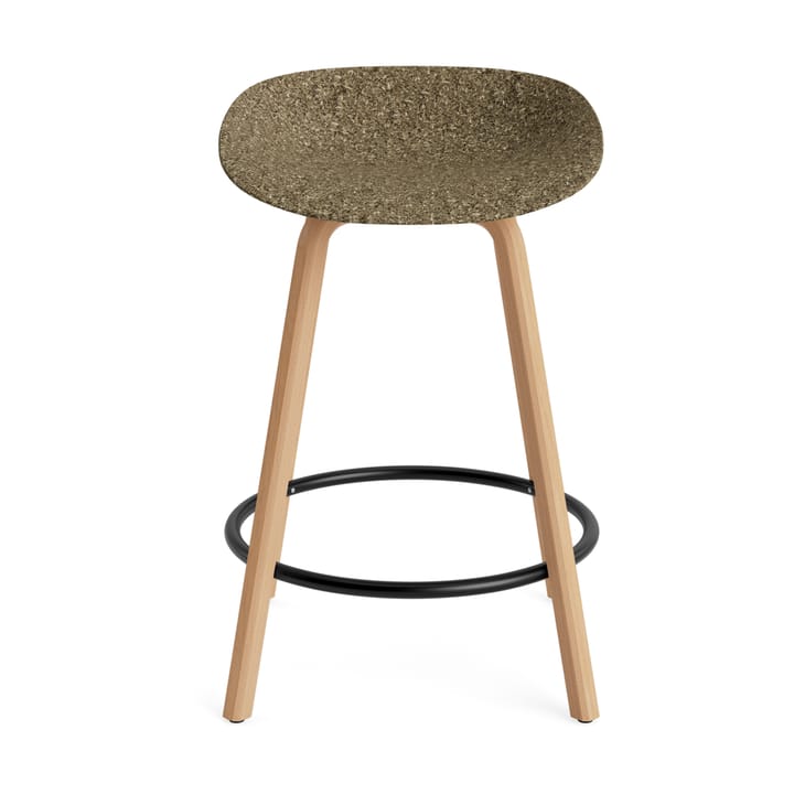 Mat Barstool barstol 65 cm, Seaweed-bøk-svart stål Normann Copenhagen