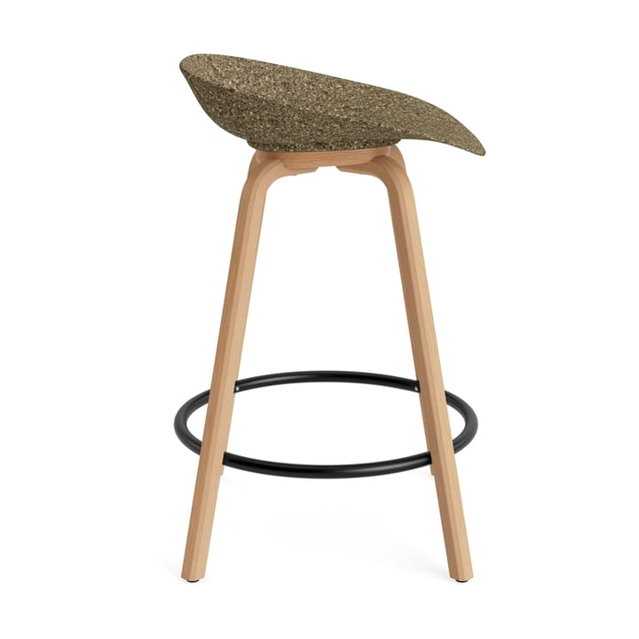 Mat Barstool barstol 65 cm, Seaweed-bøk-svart stål Normann Copenhagen