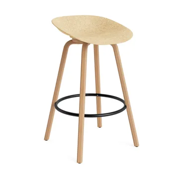 Mat Barstool barstol 75 cm - Hemp-beech-black steel - Normann Copenhagen