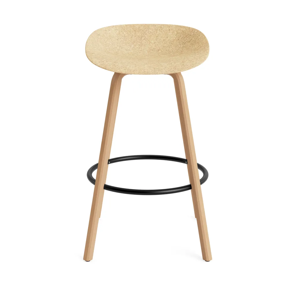 Mat Barstool barstol 75 cm, Hemp-beech-black steel Normann Copenhagen