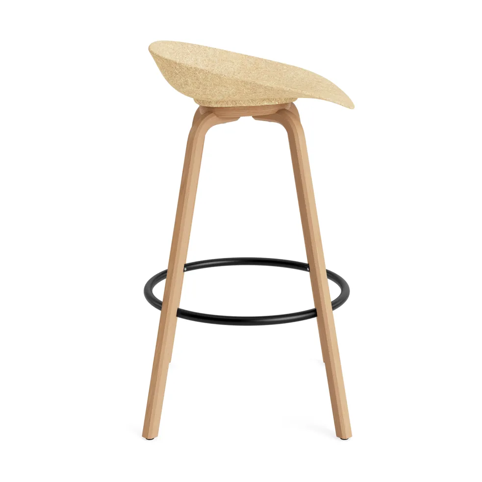 Mat Barstool barstol 75 cm, Hemp-beech-black steel Normann Copenhagen