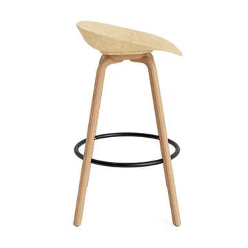 Mat Barstool barstol 75 cm - Hemp-beech-black steel - Normann Copenhagen