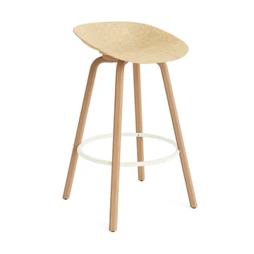 Mat Barstool barstol 75 cm - Hemp-beech-cream steel - Normann Copenhagen