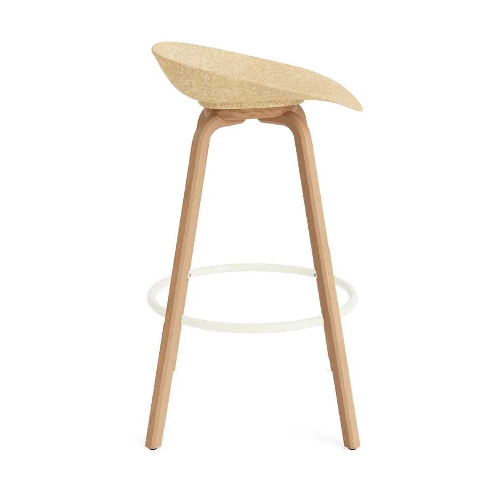 Mat Barstool barstol 75 cm, Hemp-beech-cream steel Normann Copenhagen