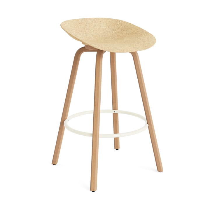 Mat Barstool barstol 75 cm - Hemp-bøk-krem stål - Normann Copenhagen