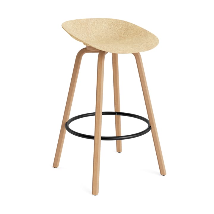 Mat Barstool barstol 75 cm - Hemp-bøk-svart stål - Normann Copenhagen