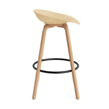 Mat Barstool barstol 75 cm - Hemp-bøk-svart stål - Normann Copenhagen