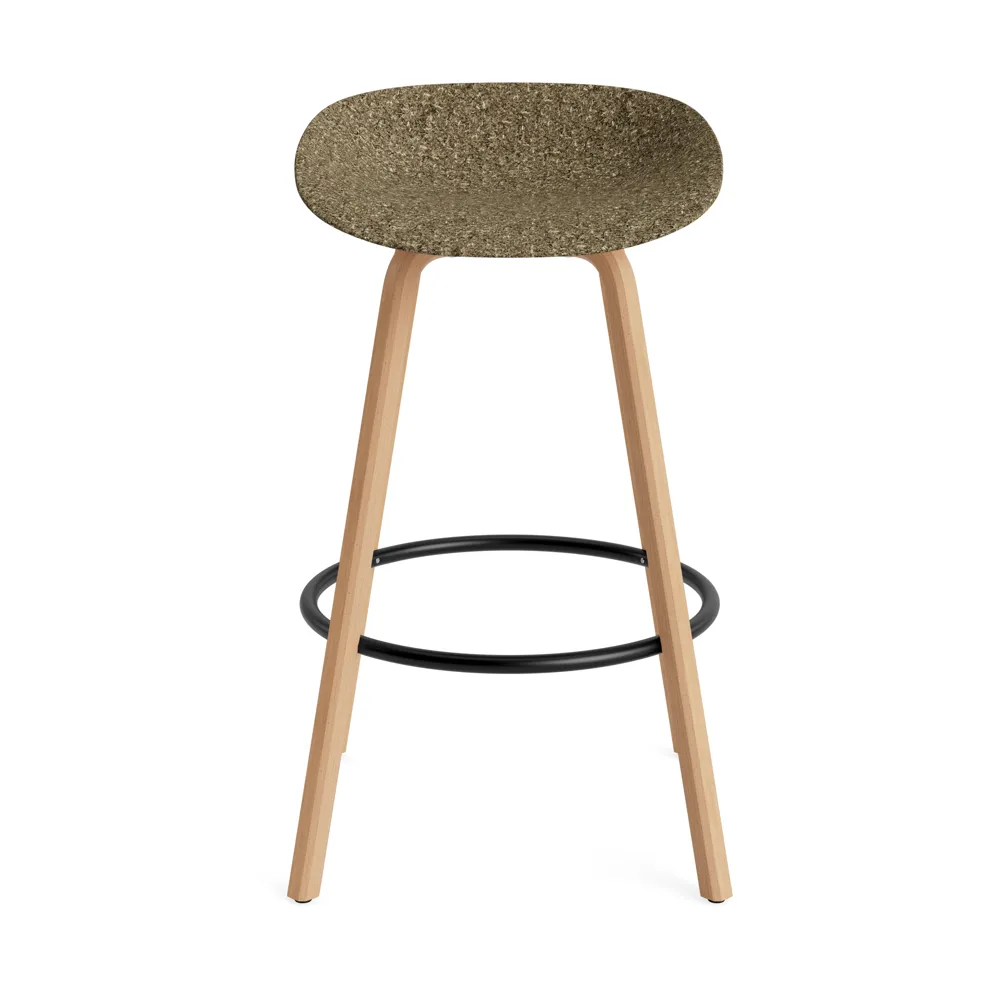 Mat Barstool barstol 75 cm, Seaweed-beech-black steel Normann Copenhagen
