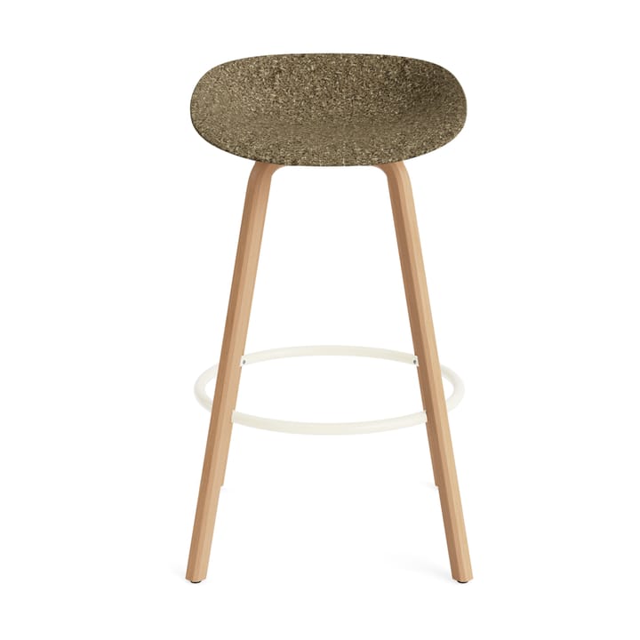 Mat Barstool barstol 75 cm, Seaweed-bøk-krem stål Normann Copenhagen