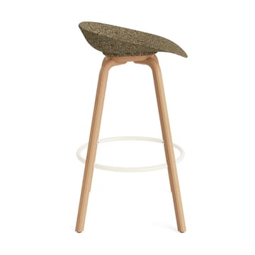 Mat Barstool barstol 75 cm - Seaweed-bøk-krem stål - Normann Copenhagen