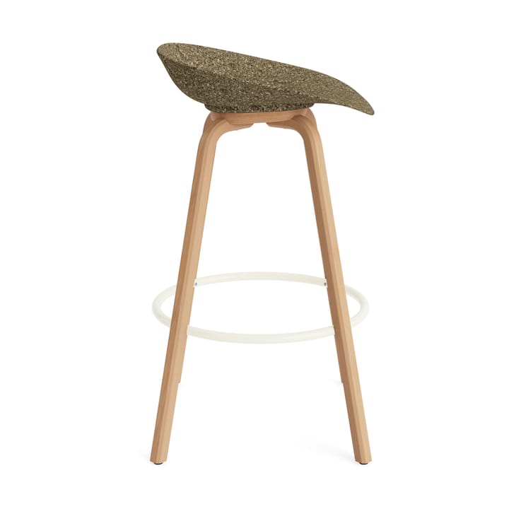 Mat Barstool barstol 75 cm, Seaweed-bøk-krem stål Normann Copenhagen