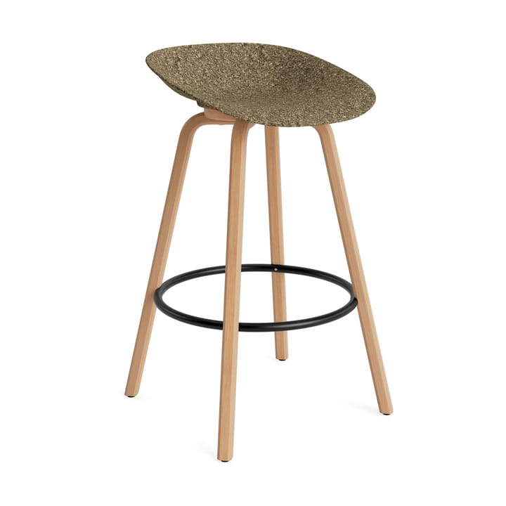 Mat Barstool barstol 75 cm - Seaweed-bøk-svart stål - Normann Copenhagen