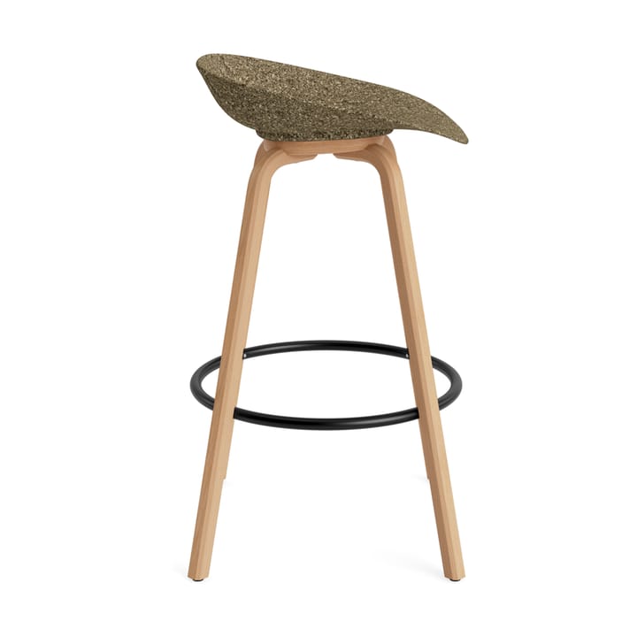 Mat Barstool barstol 75 cm, Seaweed-bøk-svart stål Normann Copenhagen