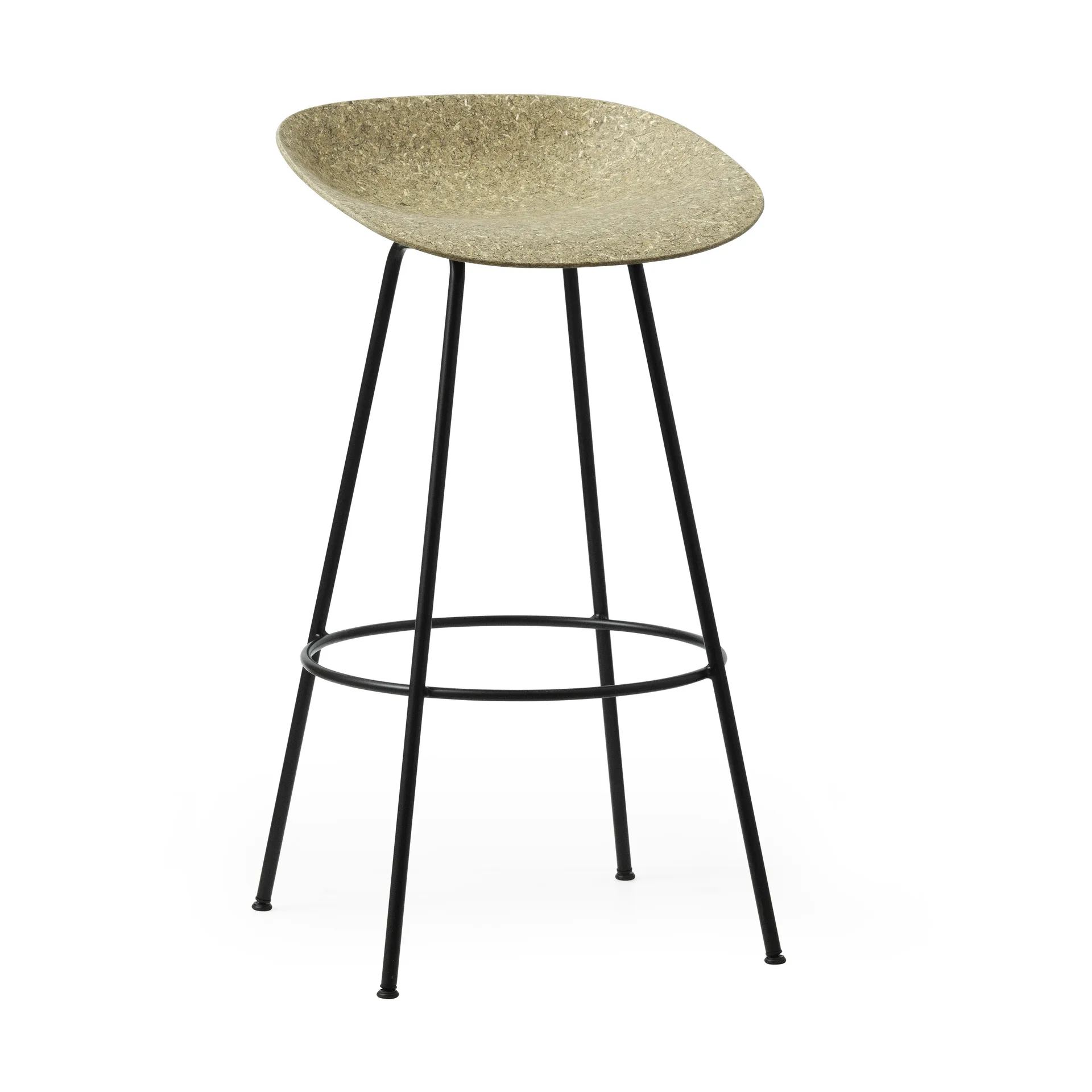 Mat Barstool barstol 75 cm, Seaweed-black steel Normann Copenhagen