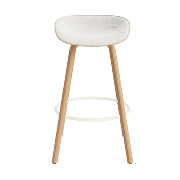 Mat Barstool barstol framsidekledd 75 cm - Hallingdal 110-hemp-bøk-cream steel - Normann Copenhagen
