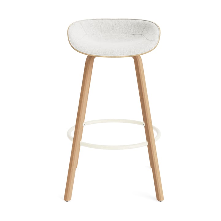 Mat Barstool barstol framsidekledd 75 cm, Hallingdal 110-hemp-bøk-cream steel Normann Copenhagen