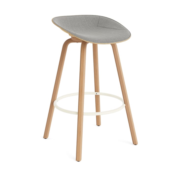 Mat Barstool barstol framsidekledd 75 cm - Remix 133-hemp-beech-cream steel - Normann Copenhagen