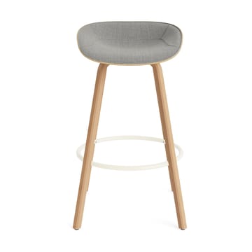 Mat Barstool barstol framsidekledd 75 cm - Remix 133-hemp-beech-cream steel - Normann Copenhagen