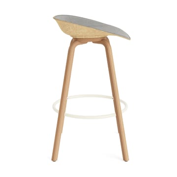 Mat Barstool barstol framsidekledd 75 cm - Remix 133-hemp-beech-cream steel - Normann Copenhagen