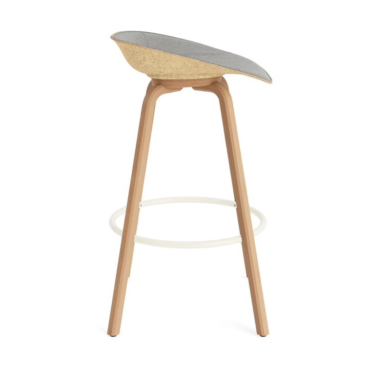 Mat Barstool barstol framsidekledd 75 cm, Remix 133-hemp-beech-cream steel Normann Copenhagen