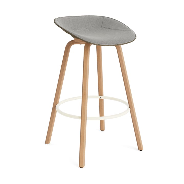 Mat Barstool barstol framsidekledd 75 cm - Remix 133-seaweed-beech-cream steel - Normann Copenhagen