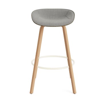 Mat Barstool barstol framsidekledd 75 cm - Remix 133-seaweed-beech-cream steel - Normann Copenhagen