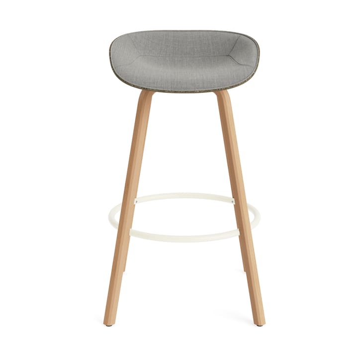 Mat Barstool barstol framsidekledd 75 cm, Remix 133-seaweed-beech-cream steel Normann Copenhagen