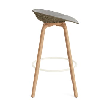 Mat Barstool barstol framsidekledd 75 cm - Remix 133-seaweed-beech-cream steel - Normann Copenhagen