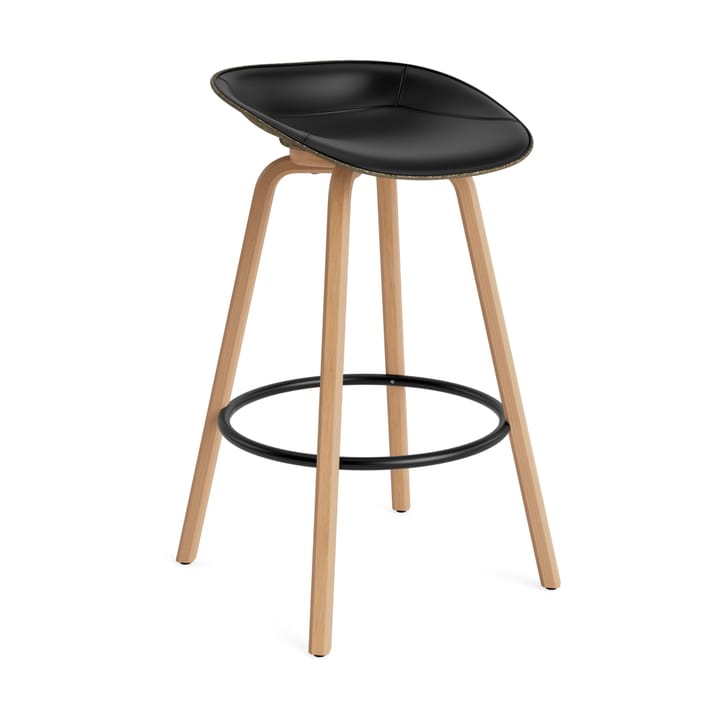 Mat Barstool barstol framsidekledd 75 cm - Ultra 41599-seaweed-beech-black steel - Normann Copenhagen