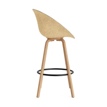 Mat karmstol  fremsidepolstring 75 cm - Ultra 41599-hemp-beech-black steel - Normann Copenhagen
