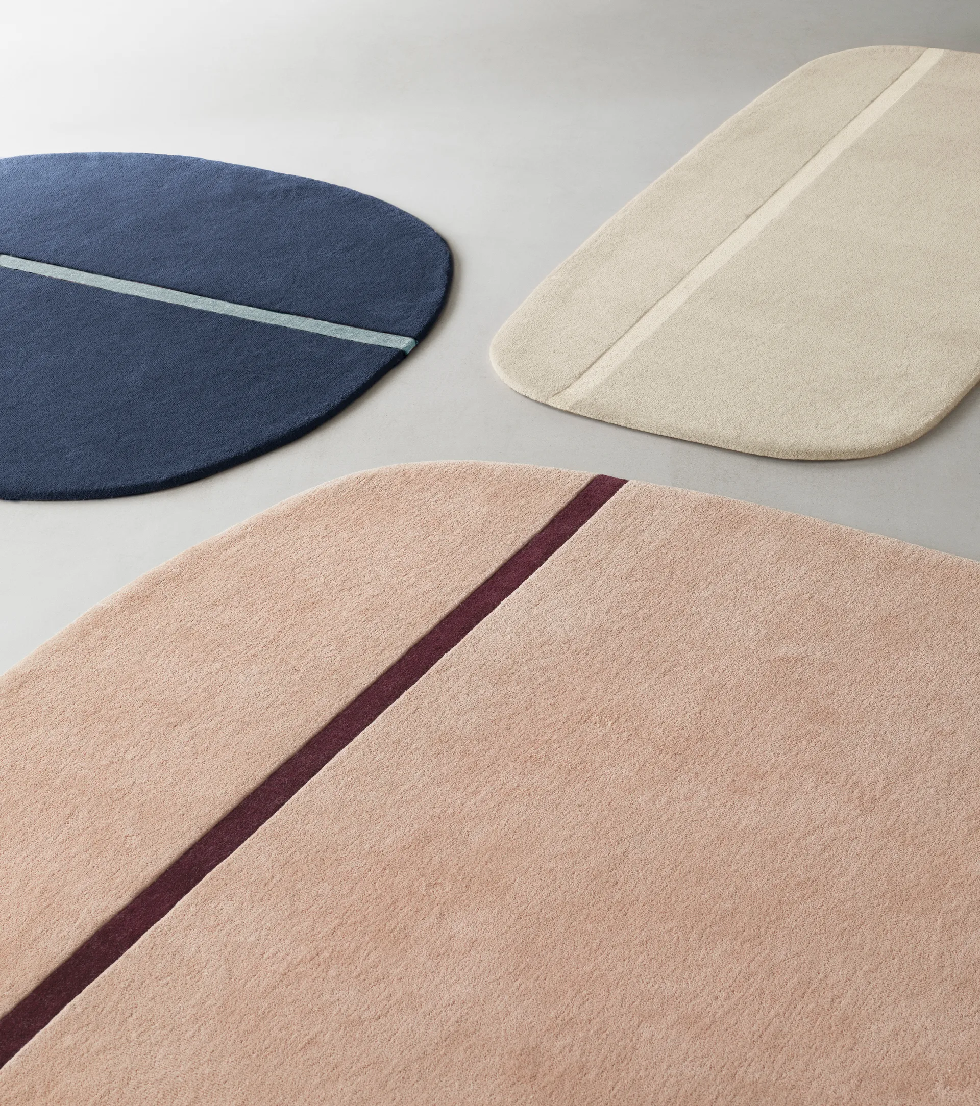 Oona teppe 140 x 140 cm, Blå Normann Copenhagen