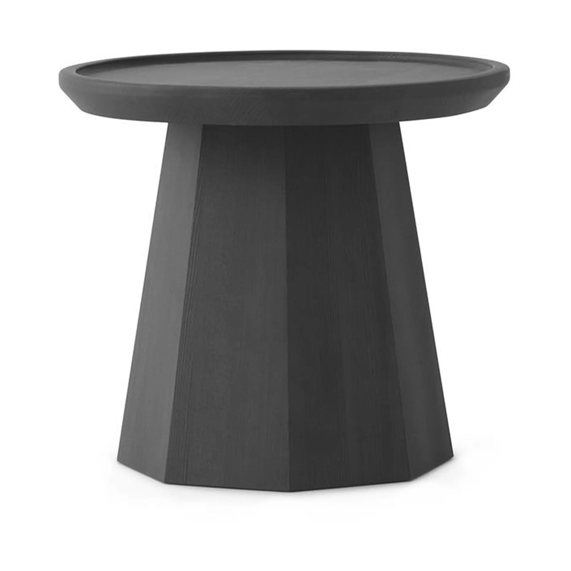 Pine table small sidebord Ø 45 cm H: 40,6 cm, Dark grey Normann Copenhagen
