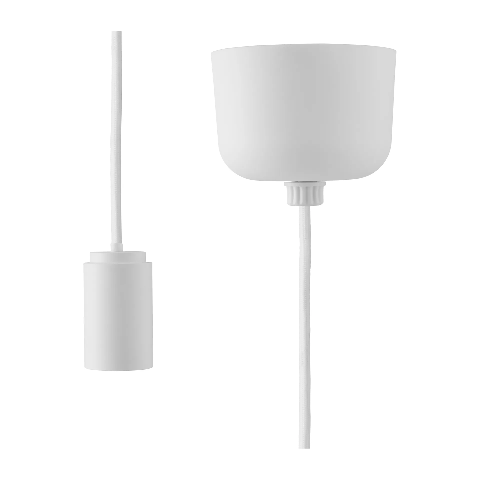 Puff ledning med takkopp 2,5 m, Hvit Normann Copenhagen