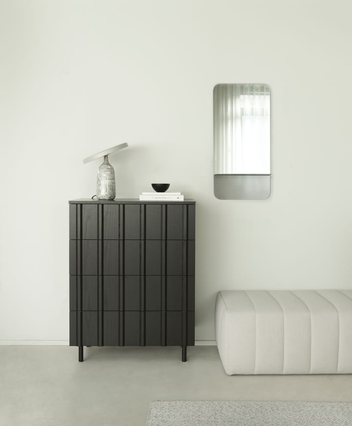 Rib kommode 4 skuffer, Soft Black Normann Copenhagen