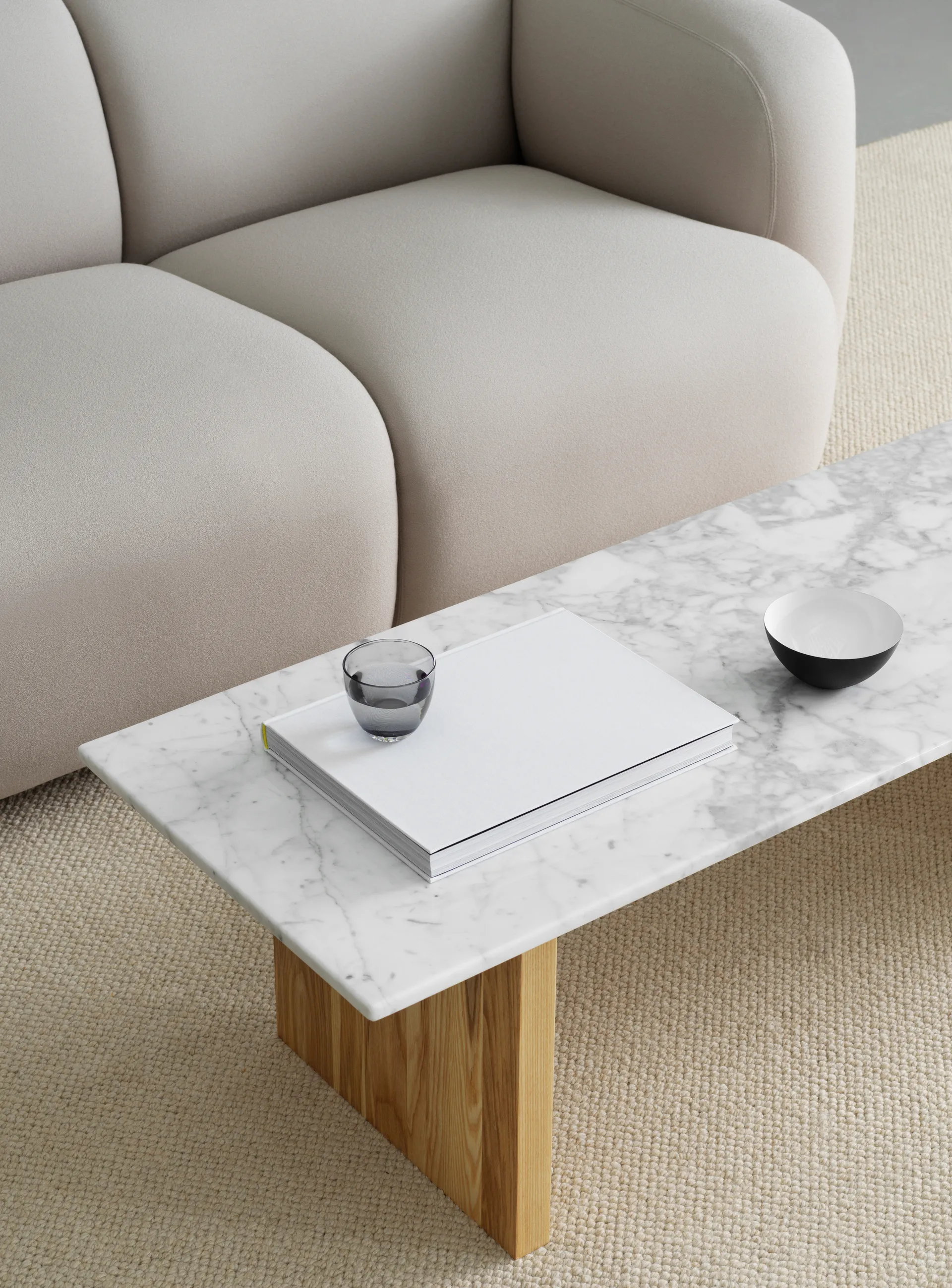 Solid Table salongbord 130 x 38,5 x 40 cm, White Normann Copenhagen
