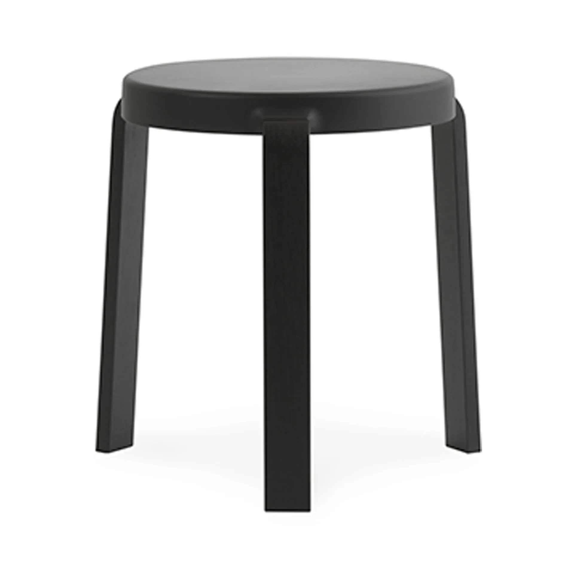 Tap rund krakk, Black, sorte eikeben, Ø35x43 cm Normann Copenhagen