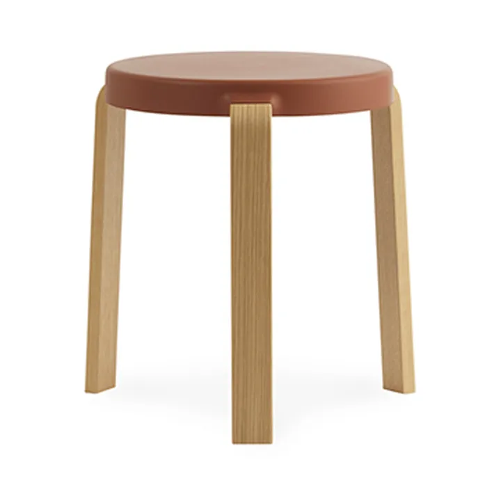Tap rund krakk - Caramel, eikeben, Ø35x43 cm - Normann Copenhagen