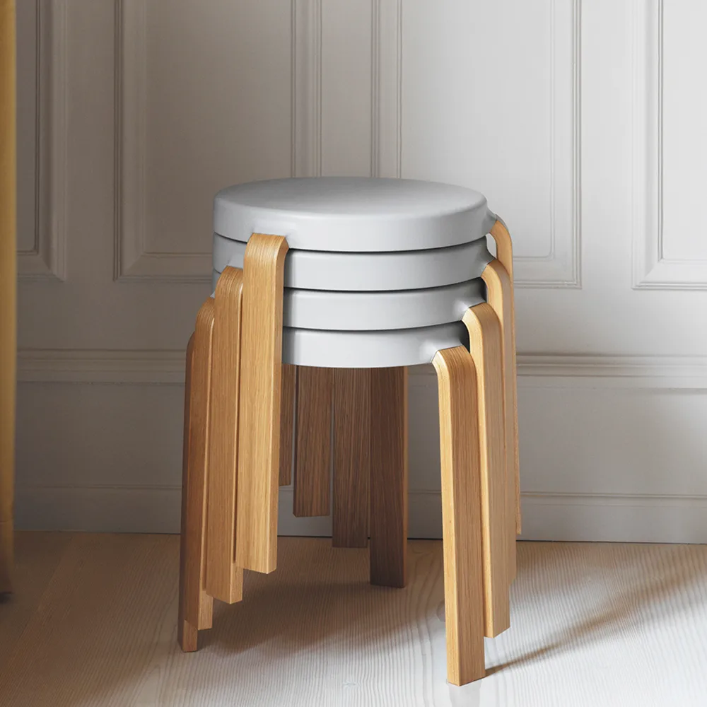 Tap rund krakk, Caramel, eikeben, Ø35x43 cm Normann Copenhagen