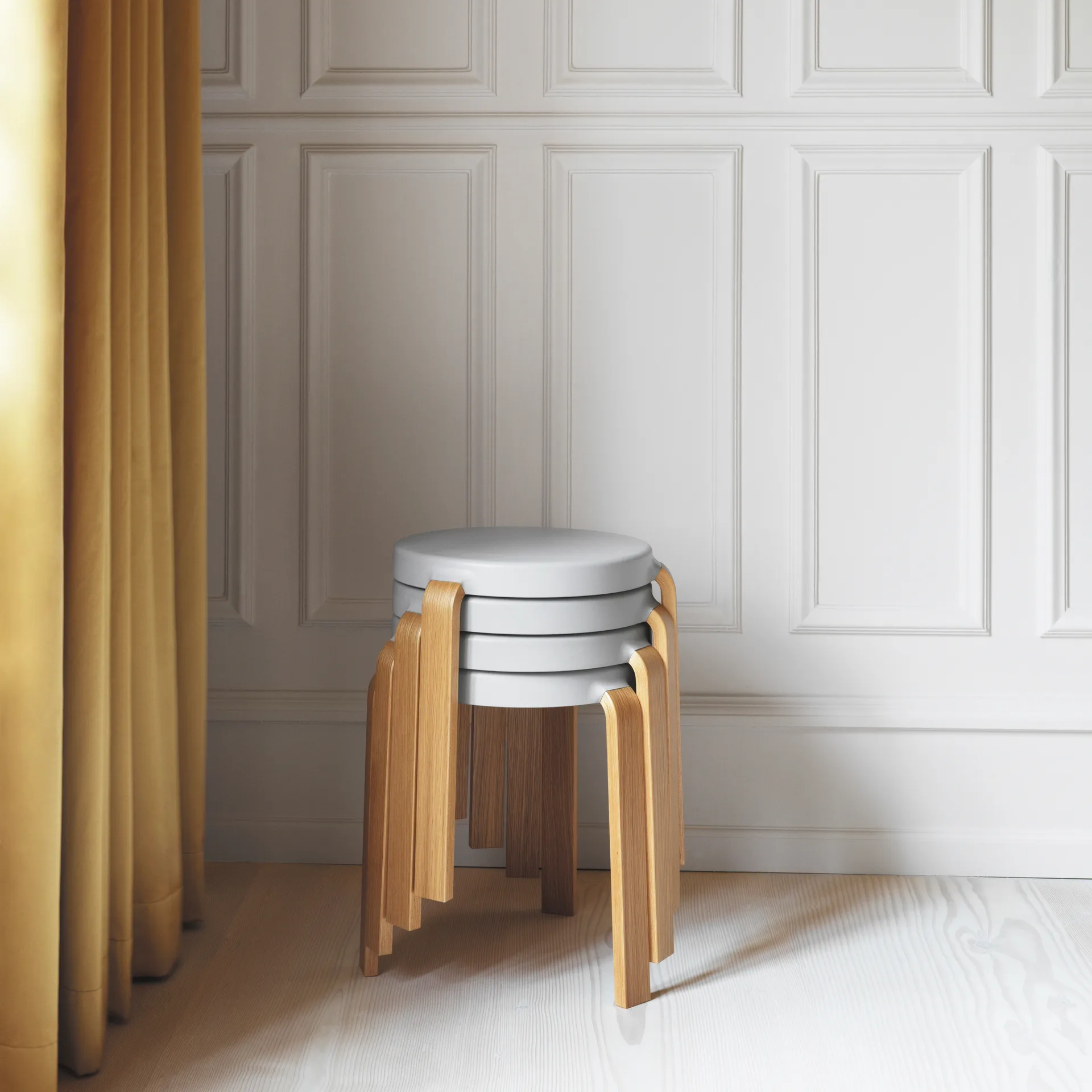 Tap rund krakk, Grå-eik, Ø41x43 cm Normann Copenhagen