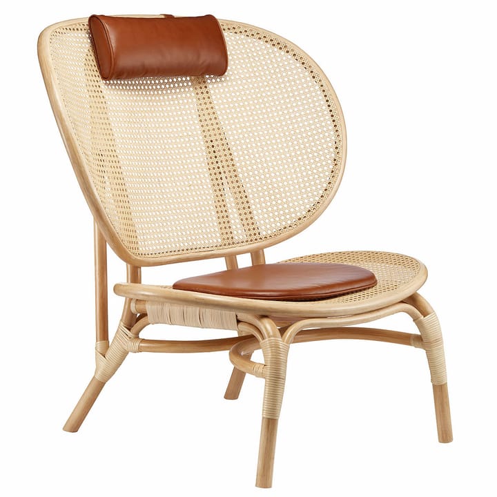 Nomad loungestol - Natur-cognac lær - NORR11