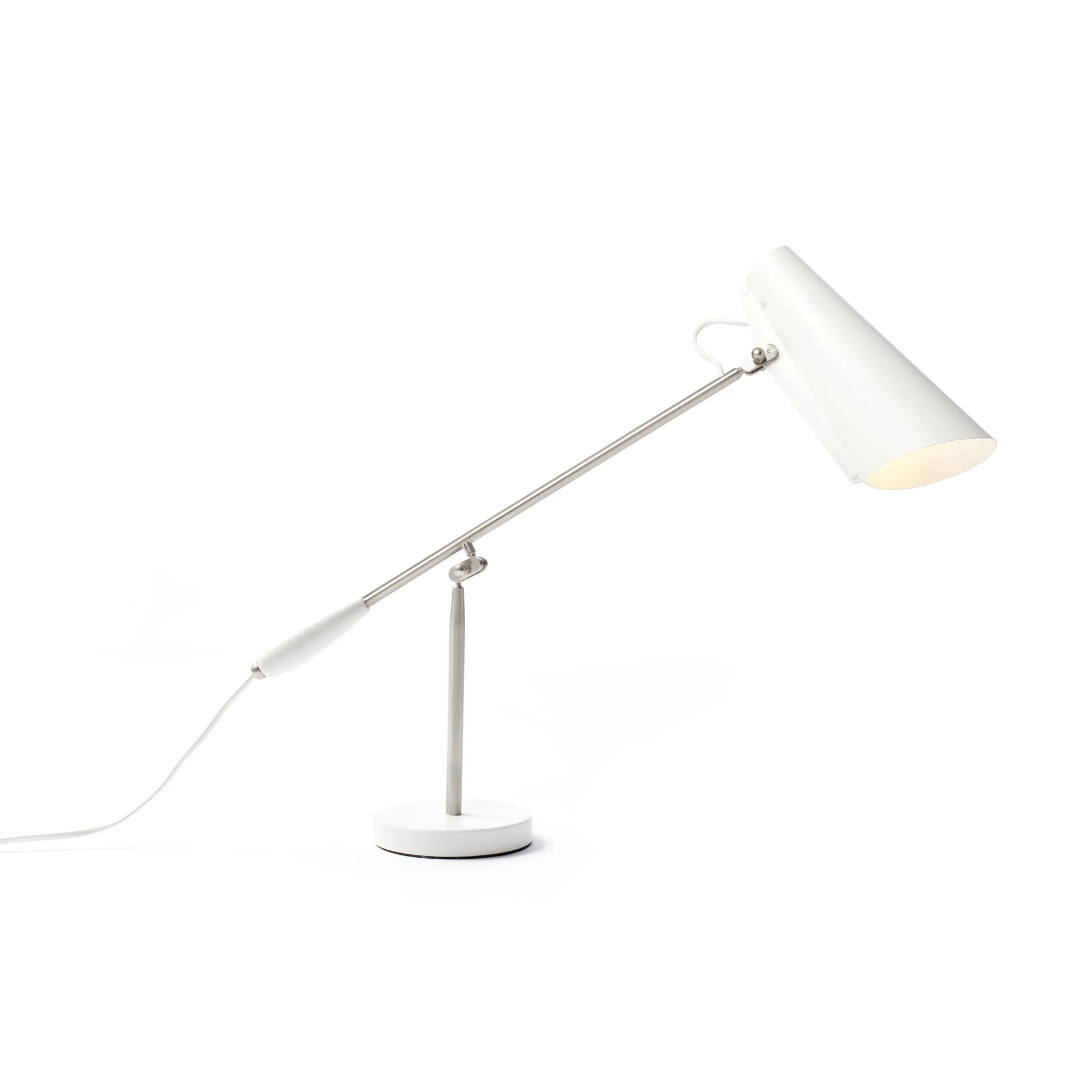Birdy bordlampe, Hvit-metallic Northern