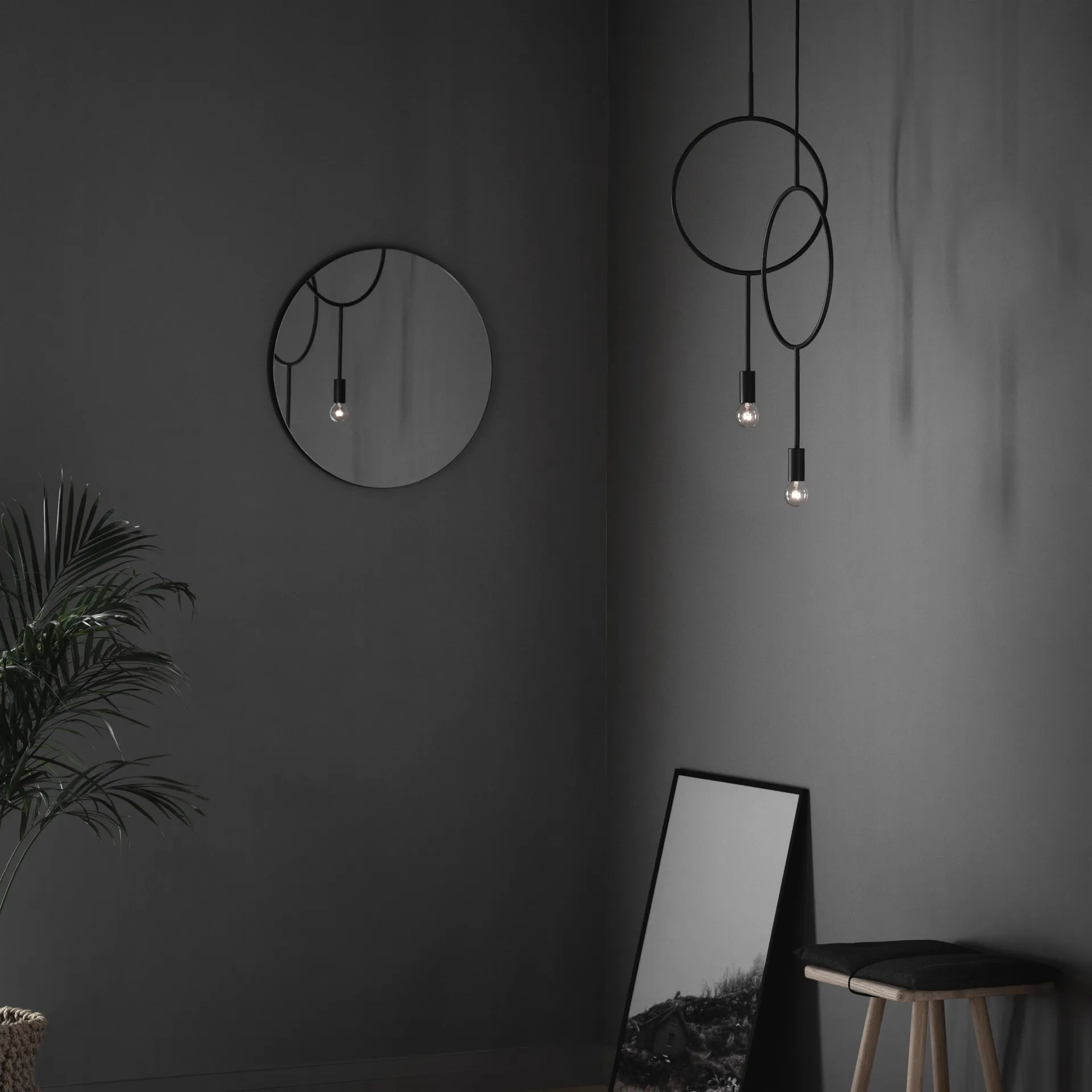 Circle taklampe, svart Northern