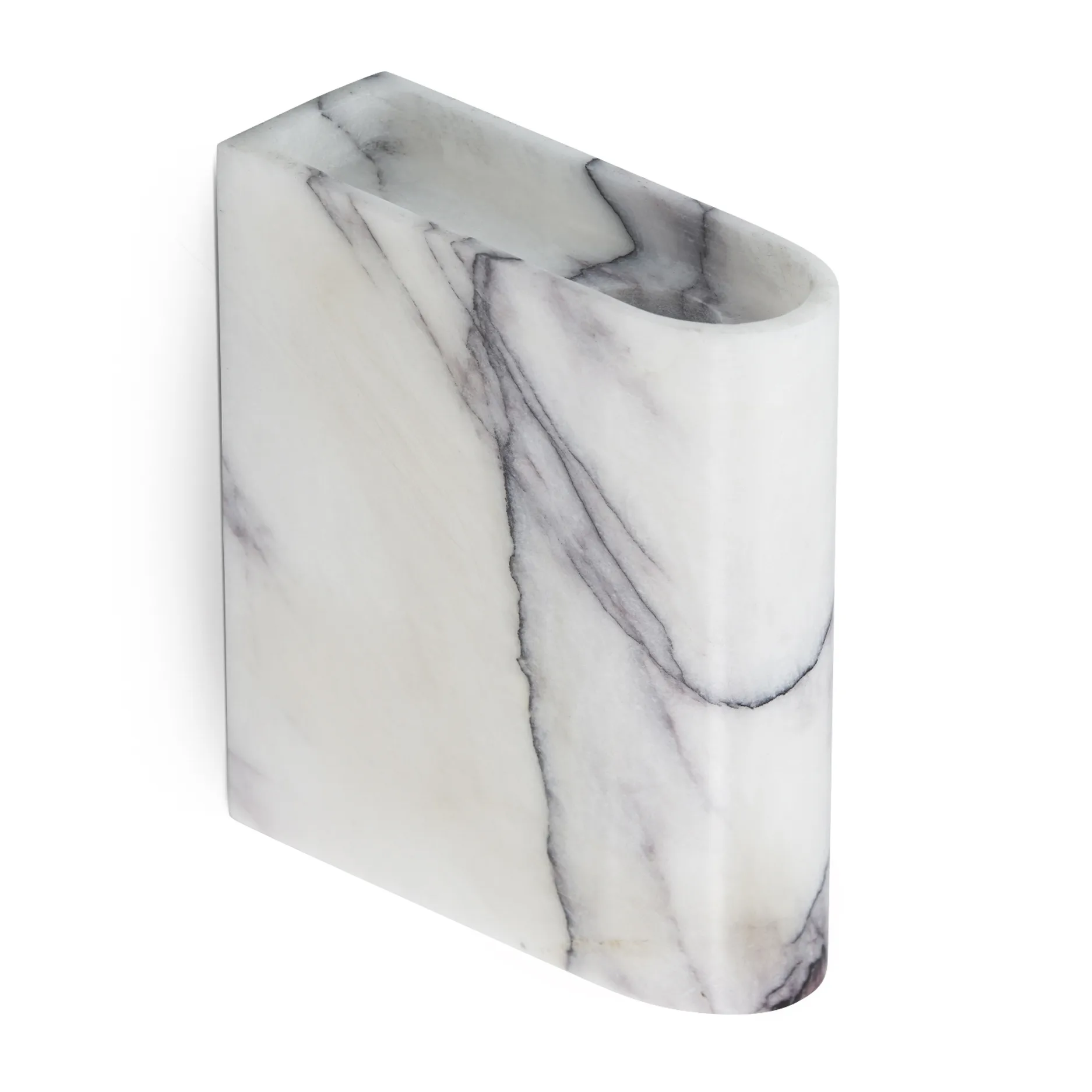 Monolith lysholder vegg, Mixed white marble Northern