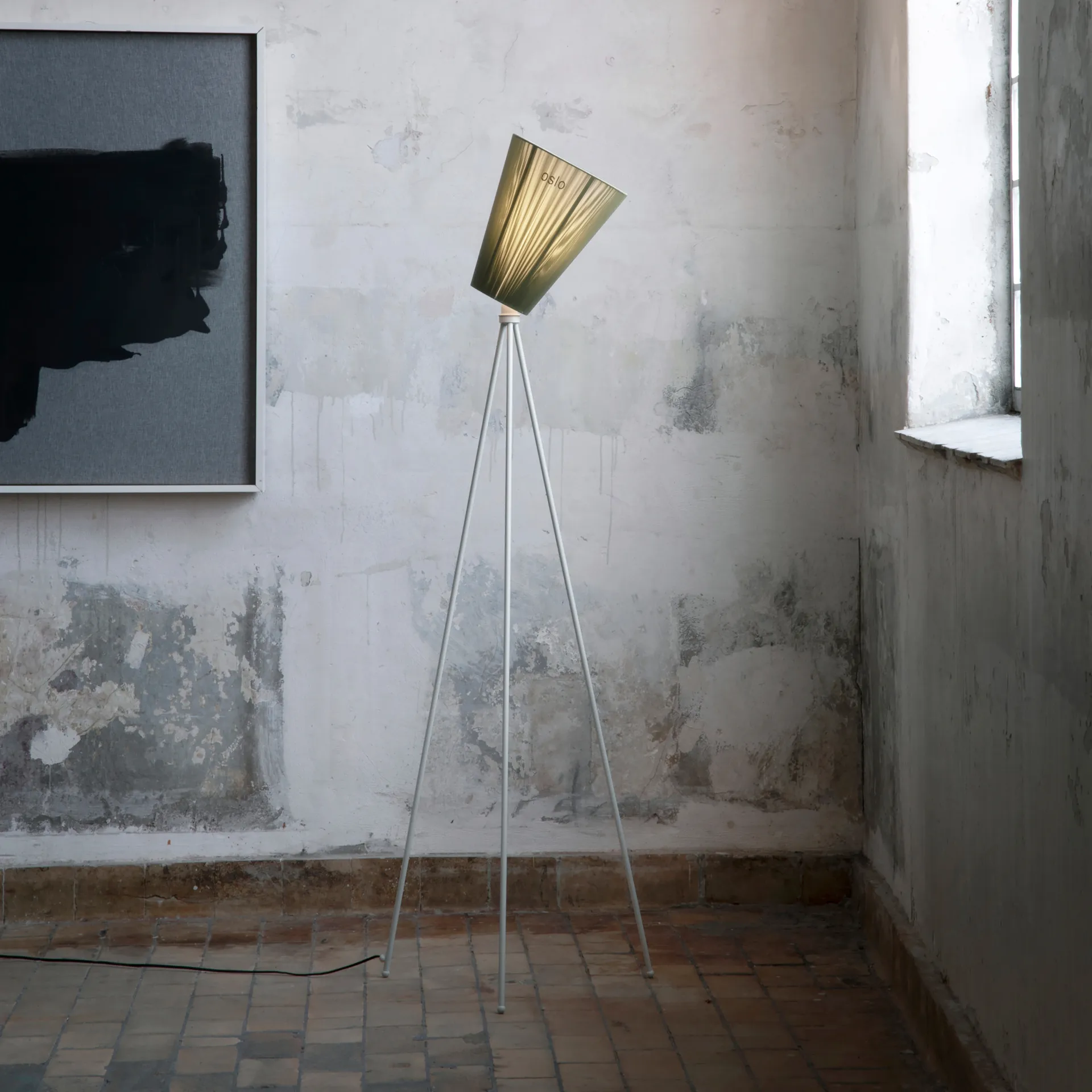 Oslo Wood gulvlampe skjerm, Olivgrønn Northern